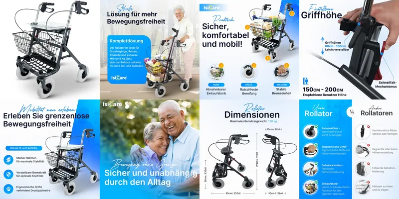 Amazon-Bildset Rollator