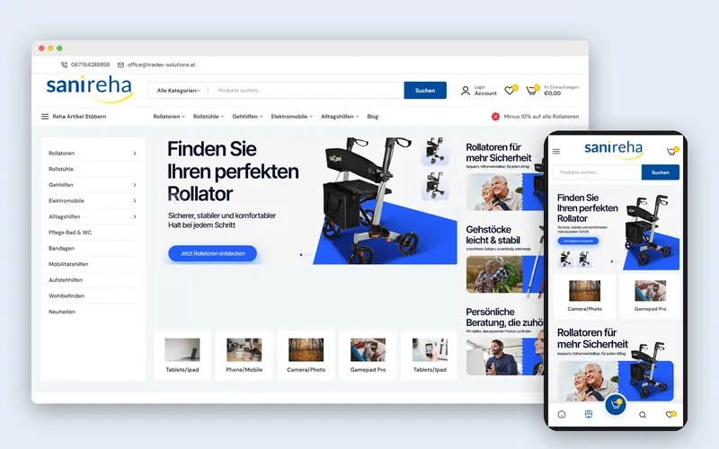 SaniReha — unser Online-Sanitätshaus